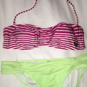 Roxy swim bandeau with detachable halter